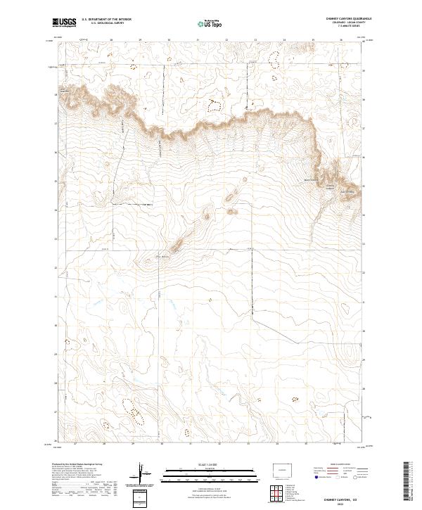USGS Topographic Map – Chimney Canyons