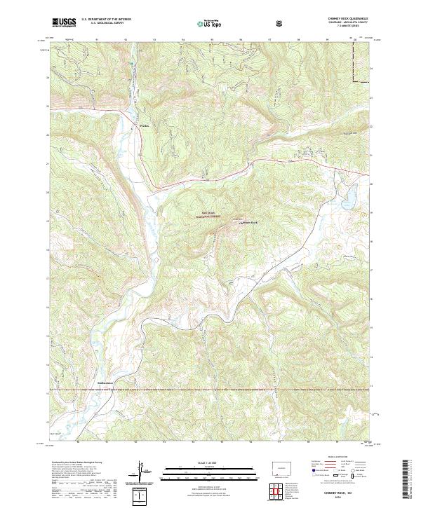USGS Topographic Map – Chimney Rock