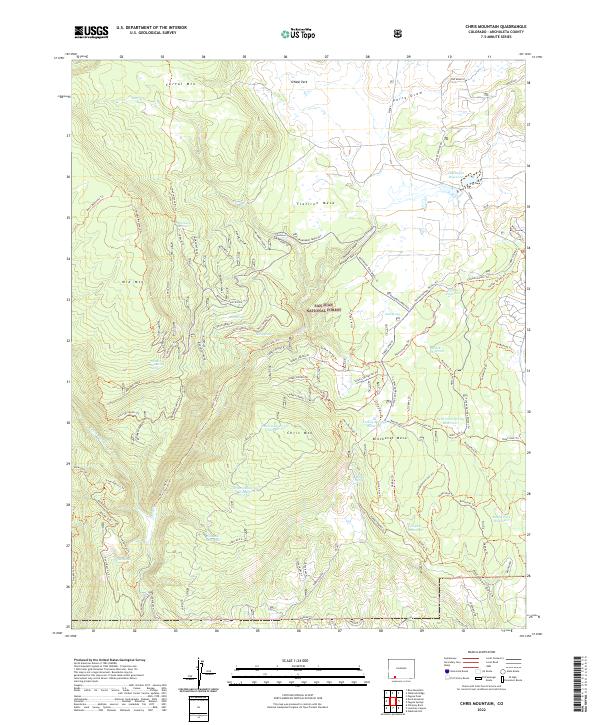 USGS Topographic Map – Chris Mountain