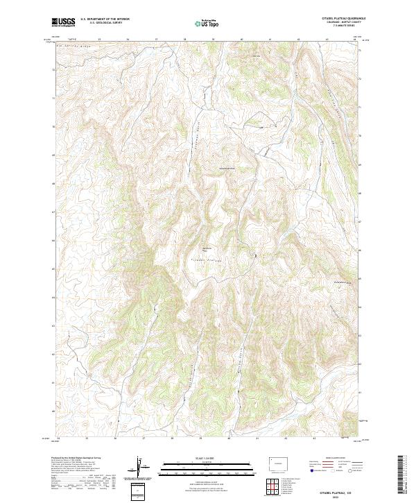 USGS Topographic Map – Citadel Plateau