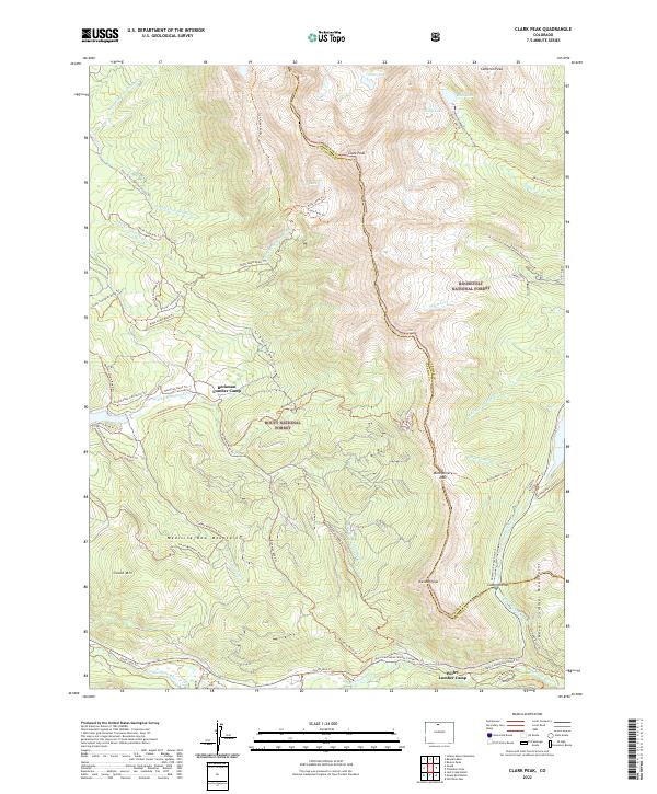 USGS Topographic Map – Clark Peak