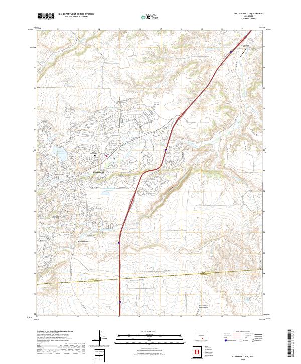 USGS Topographic Map – Colorado City