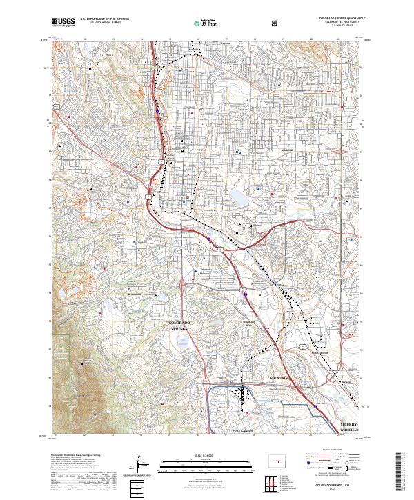 USGS Topographic Map – Colorado Springs
