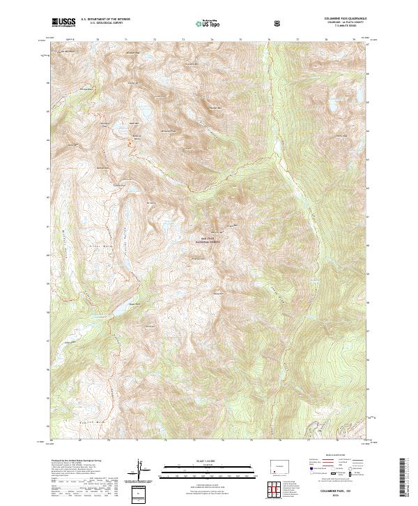 USGS Topographic Map – Columbine Pass
