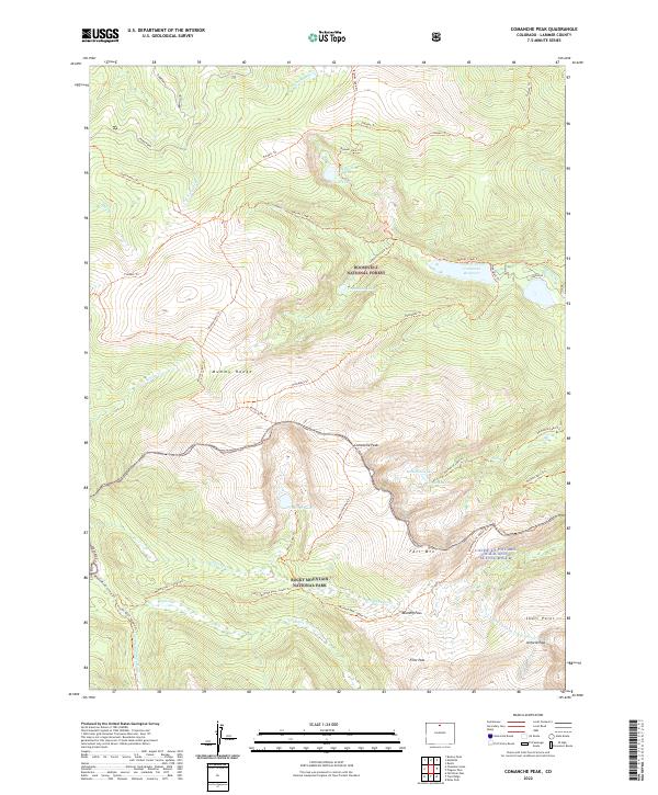 USGS Topographic Map – Comanche Peak