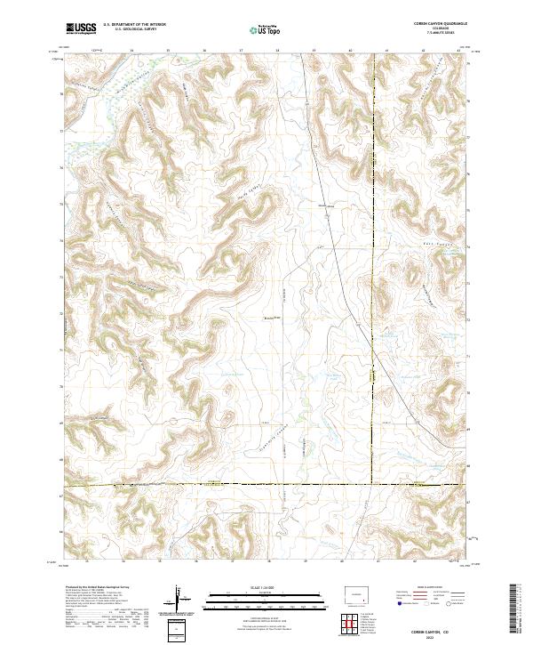 USGS Topographic Map – Corbin Canyon
