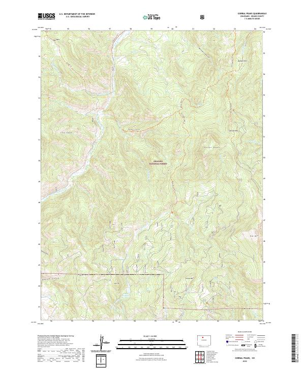 USGS Topographic Map – Corral Peaks
