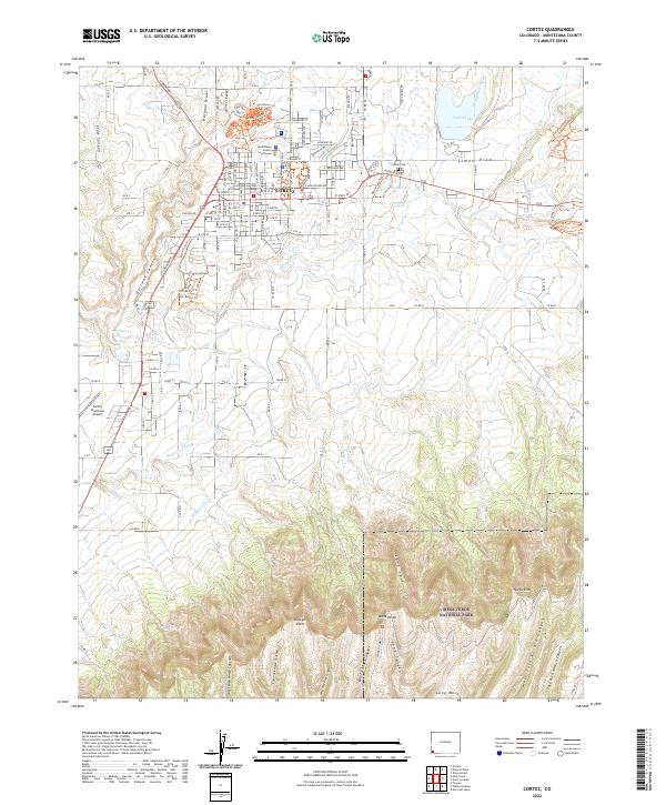 USGS Topographic Map – Cortez
