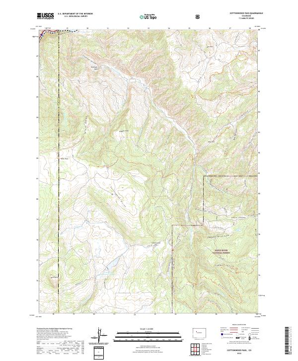 USGS Topographic Map – Cottonwood Pass