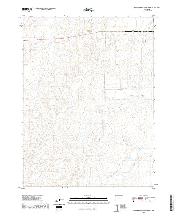 USGS Topographic Map – Cottonwood Valley North