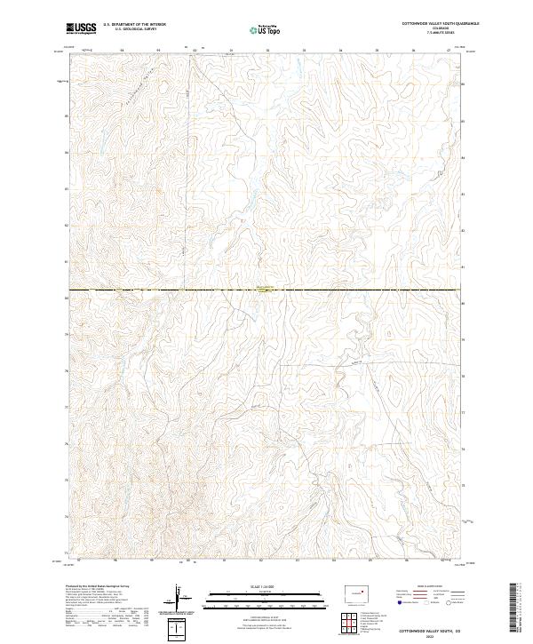 2022 Map of Cottonwood Valley South, 2022 Print