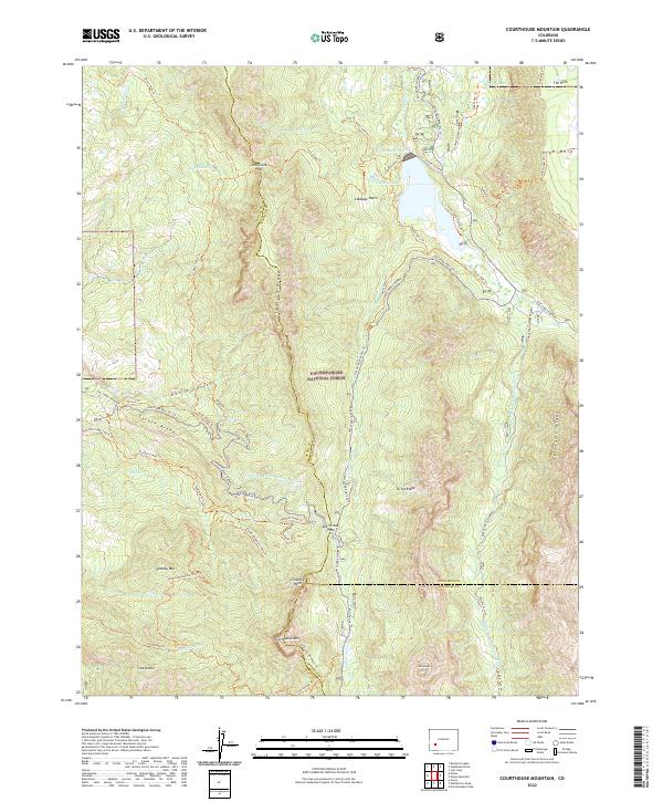USGS Topographic Map – Courthouse Mountain