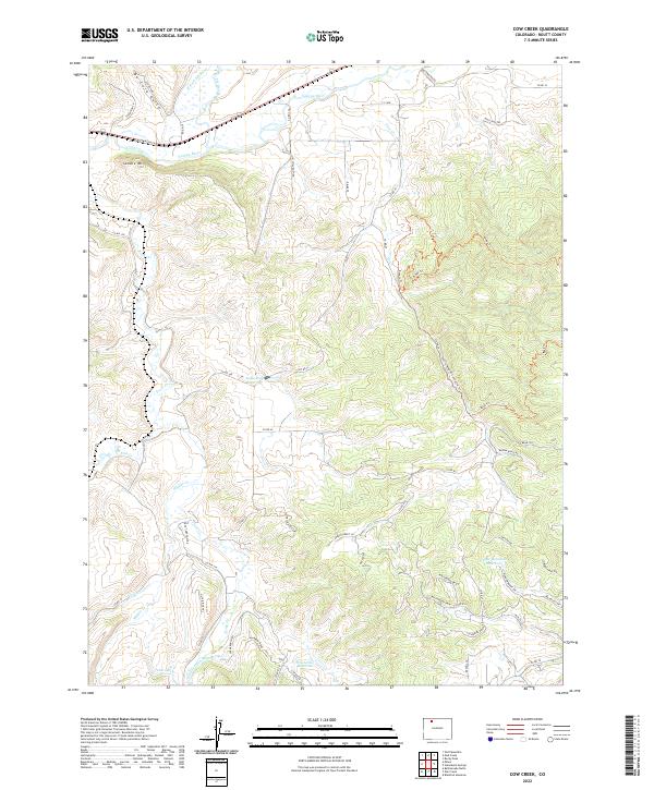 USGS Topographic Map – Cow Creek