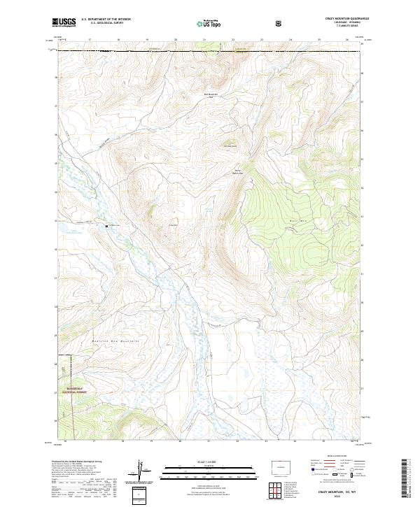 USGS Topographic Map – Crazy Mountain
