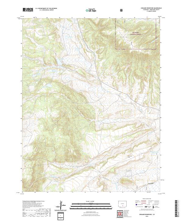 USGS Topographic Map – Creager Reservoir