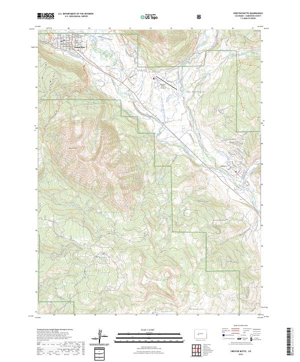 USGS Topographic Map – Crested Butte