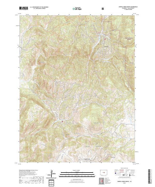 USGS Topographic Map – Cripple Creek North