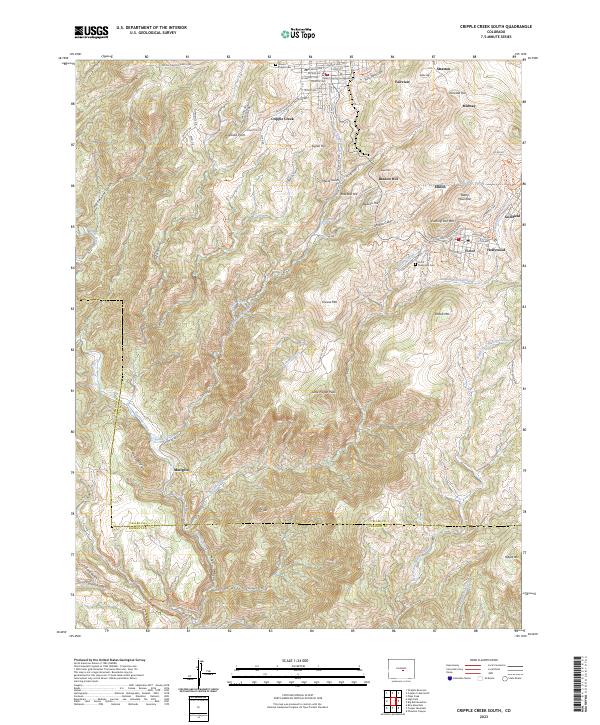 USGS Topographic Map – Cripple Creek South