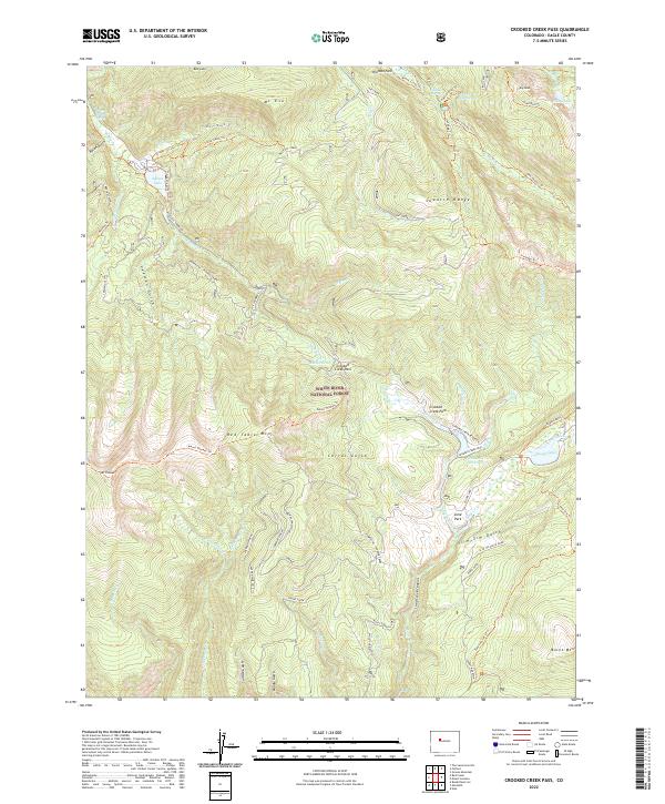 USGS Topographic Map – Crooked Creek Pass