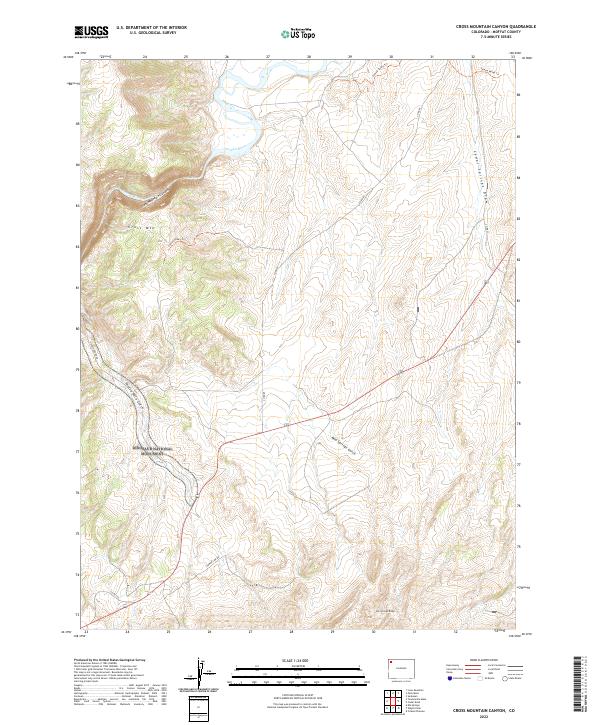 USGS Topographic Map – Cross Mountain Canyon
