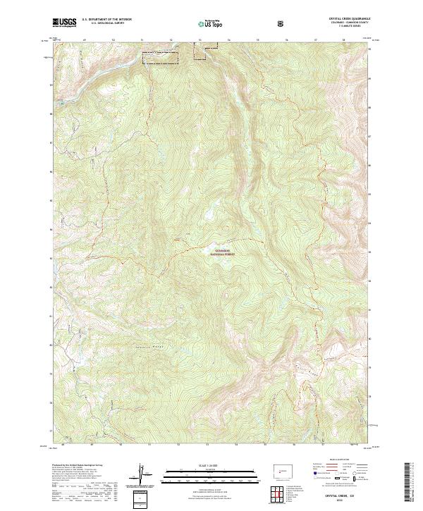 USGS Topographic Map – Crystal Creek