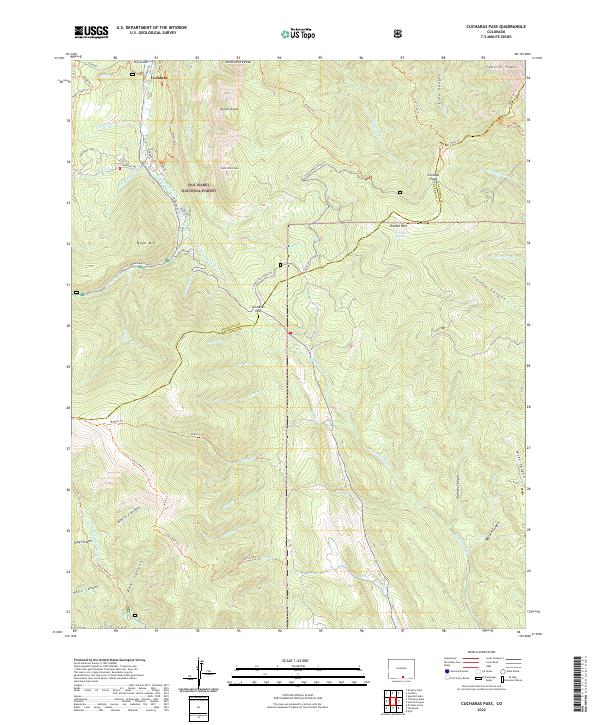 USGS Topographic Map – Cucharas Pass