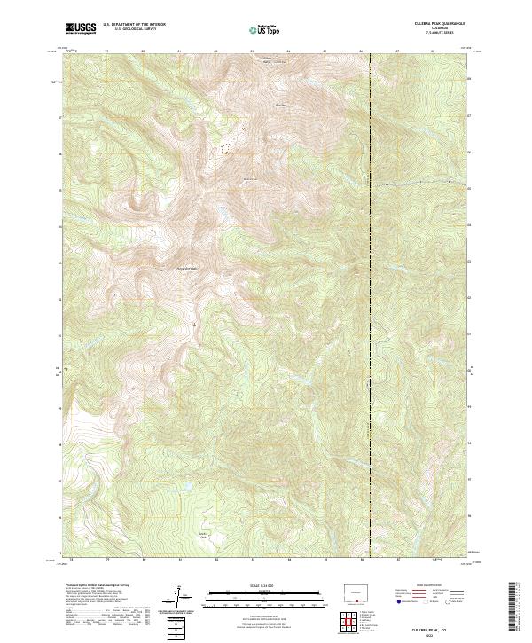 USGS Topographic Map – Culebra Peak