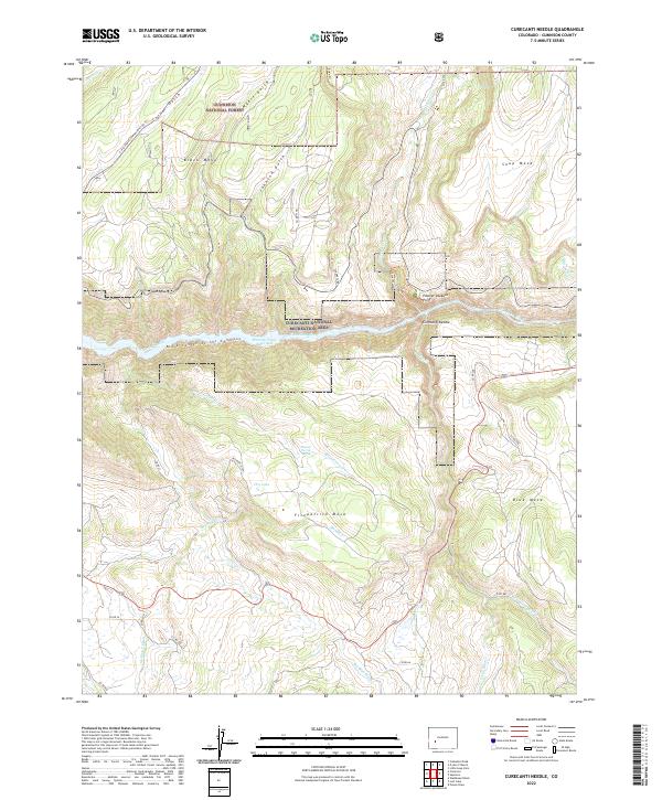 USGS Topographic Map – Curecanti Needle