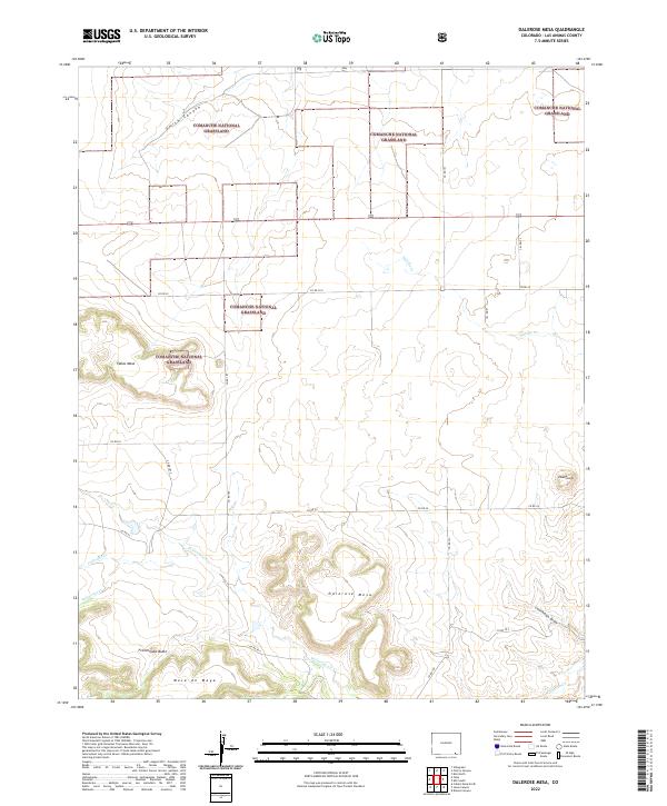 USGS Topographic Map – Dalerose Mesa