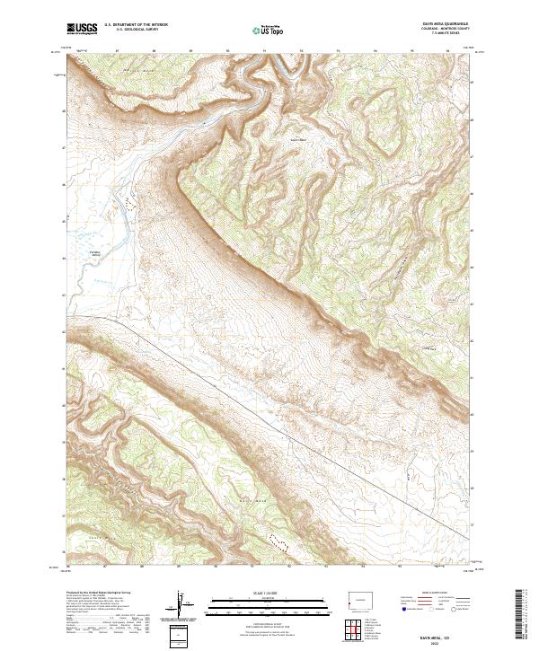 USGS Topographic Map – Davis Mesa