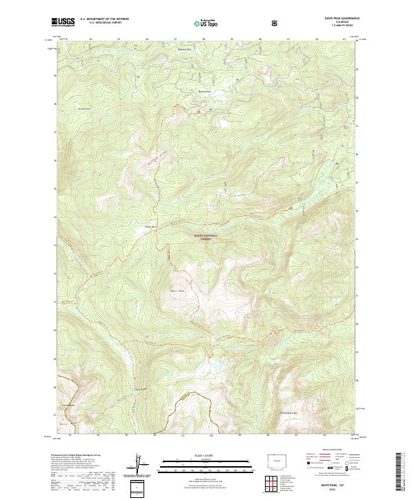 USGS Topographic Map – Davis Peak