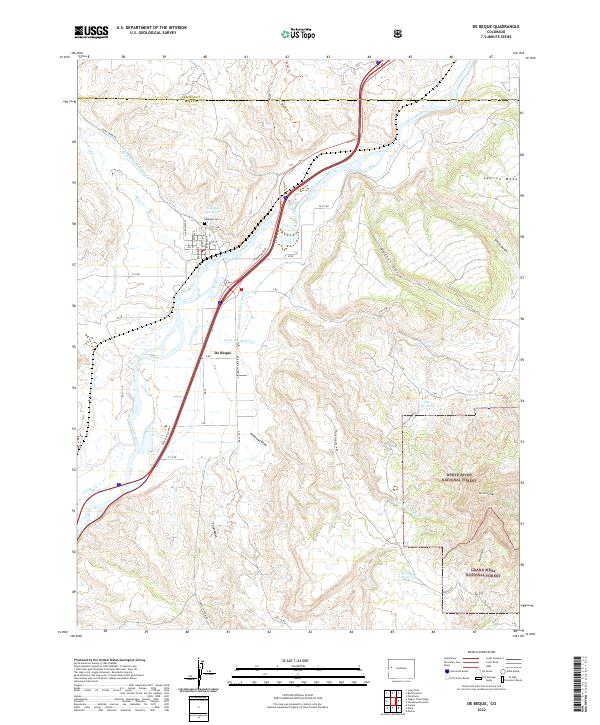 USGS Topographic Map – De Beque
