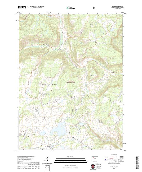 USGS Topographic Map – Deep Lake