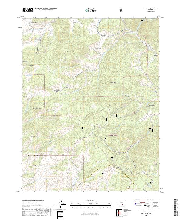 USGS Topographic Map – Deer Peak