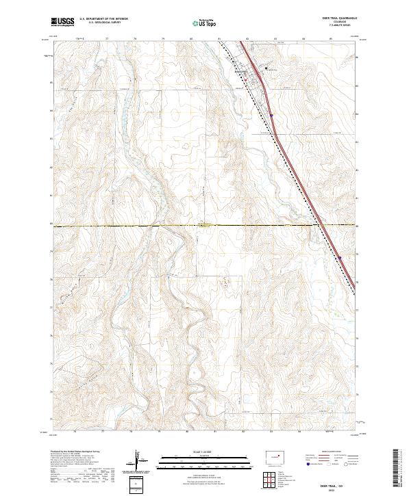 USGS Topographic Map – Deer Trail