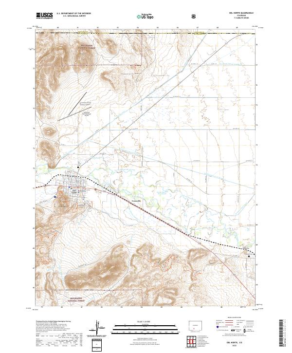USGS Topographic Map – Del Norte