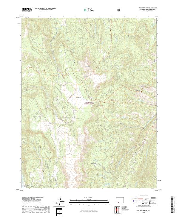 USGS Topographic Map – Del Norte Peak