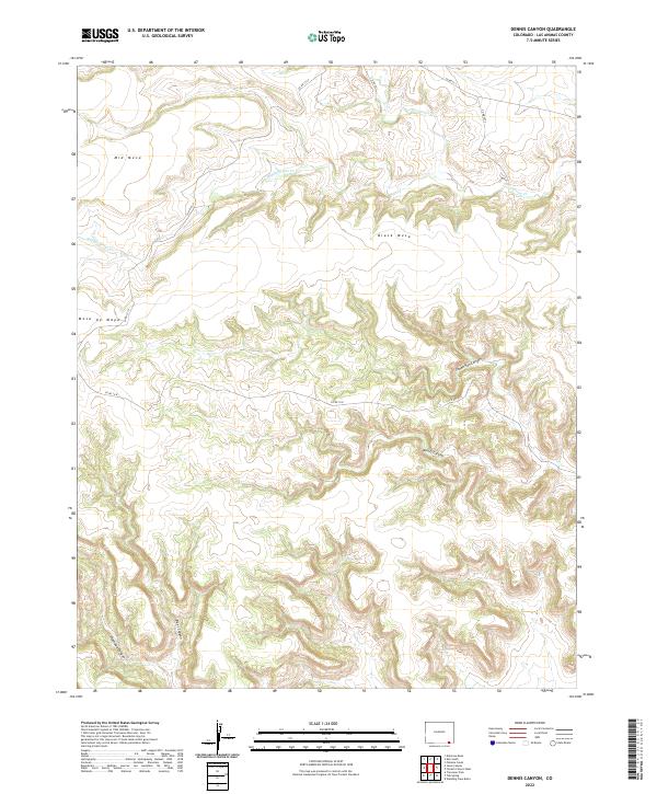 USGS Topographic Map – Dennis Canyon