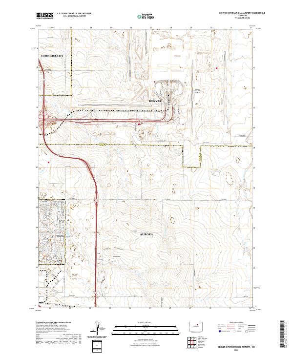 USGS Topographic Map – Denver International Airport