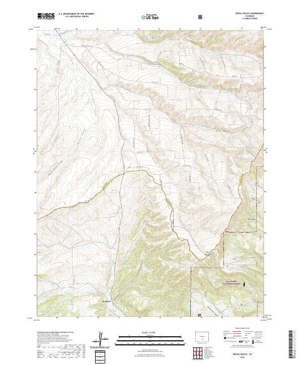 USGS Topographic Map – Devils Gulch