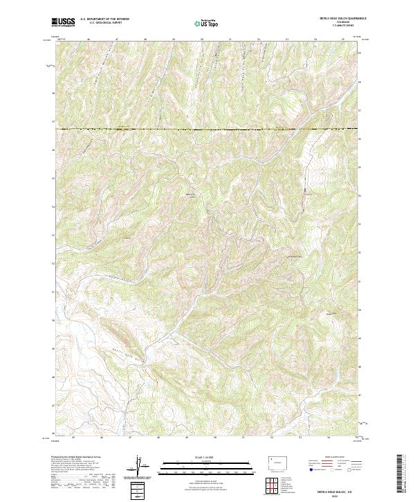 USGS Topographic Map – Devils Hole Gulch