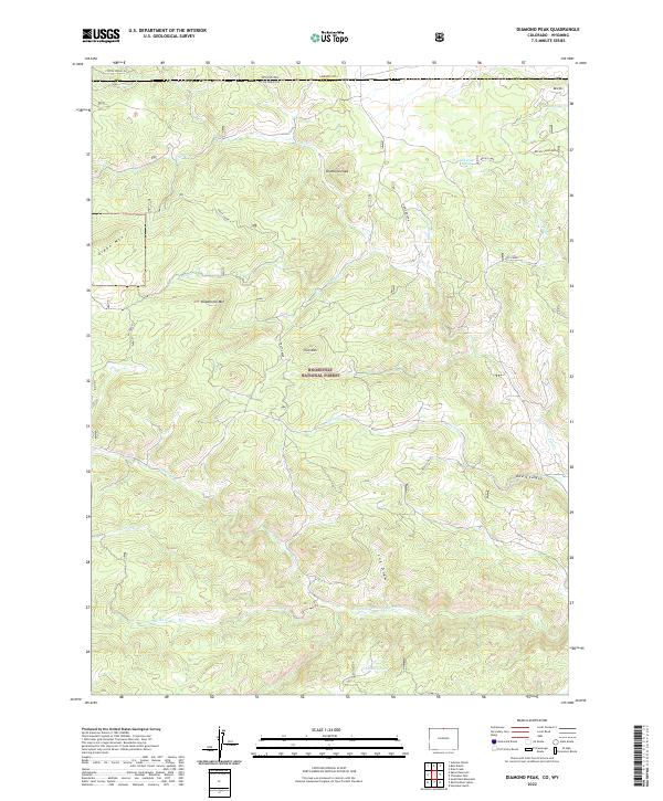 USGS Topographic Map – Diamond Peak