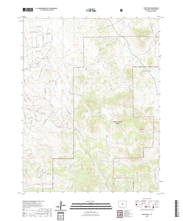 USGS Topographic Map – Dicks Peak