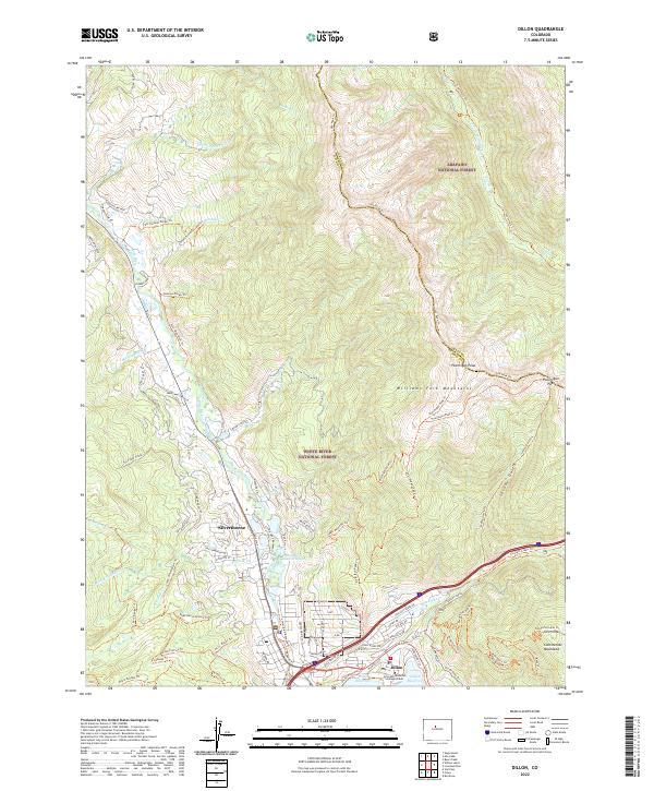 USGS Topographic Map – Dillon