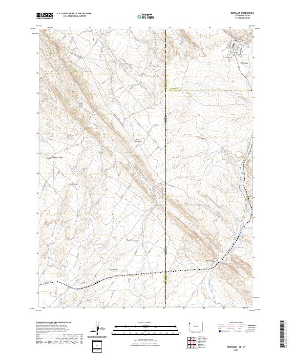 USGS Topographic Map – Dinosaur