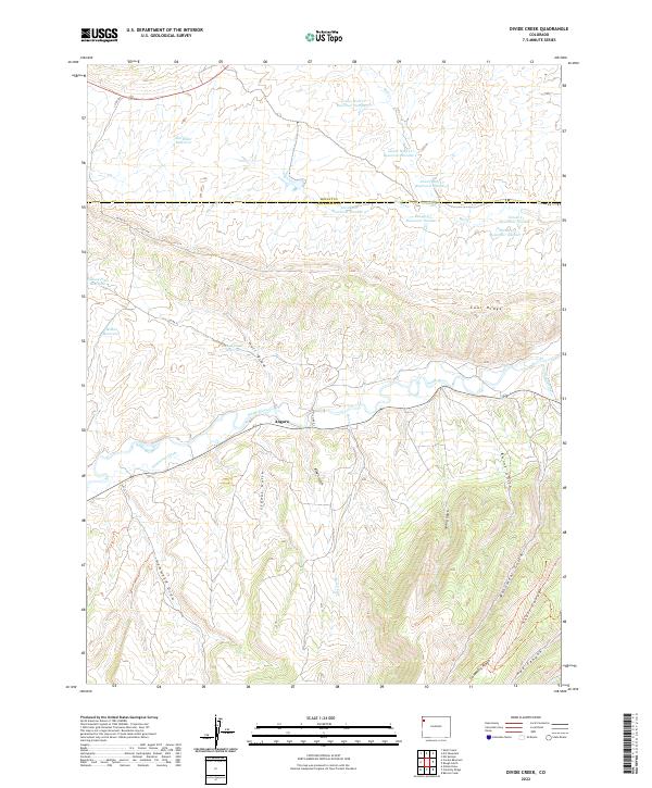 USGS Topographic Map – Divide Creek