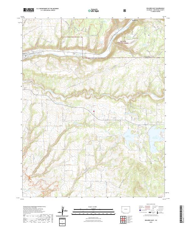 USGS Topographic Map – Dolores East