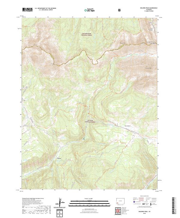USGS Topographic Map – Dolores Peak