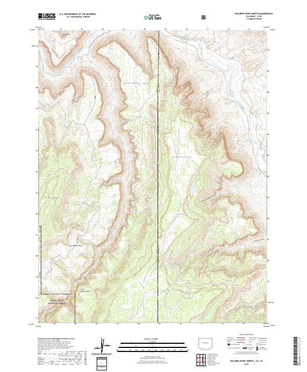 USGS Topographic Map – Dolores Point North