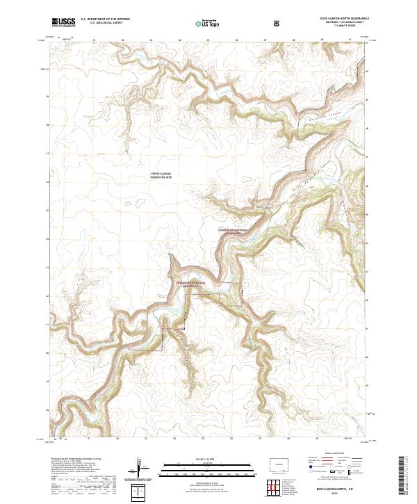 USGS Topographic Map – Doss Canyon North